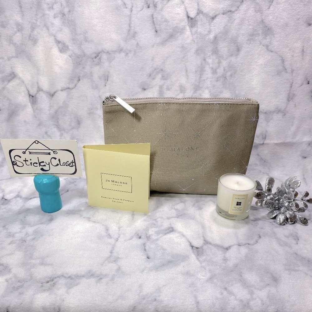 JO MALONE English Pear Freesia Candle Spray Pouch Set,Travel 35g,1.23oz-3pc-NEW